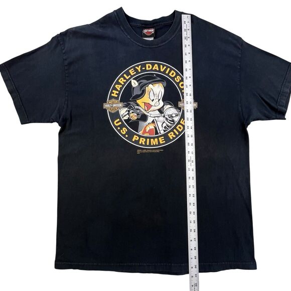 Harley Davidson T-Shirt Men's XL Looney Tunes Porky Pig Wiley Coyote Daytona FL - Picture 7 of 7
